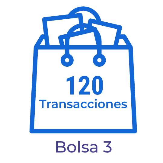 BA03. Bolsa con 120 transacciones para el procesamiento de documentos electrónicos.