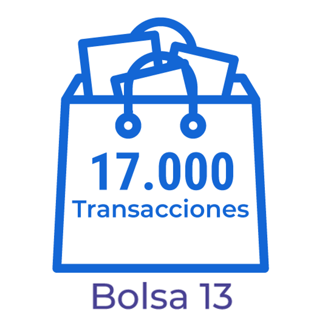 BA13. Bolsa con 17.000 transacciones para el procesamiento de documentos electrónicos.