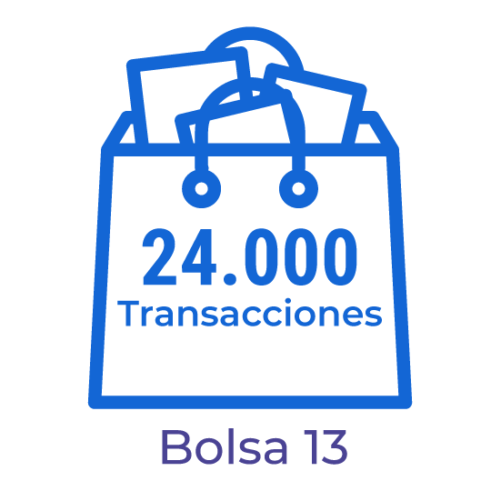 BA14. Bolsa con 24.000 transacciones para el procesamiento de documentos electrónicos.